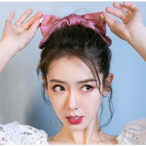 Stephy The same big pink bow hairpin at the back of the head, versatile daily fashion headband, holiday style hair accessories
