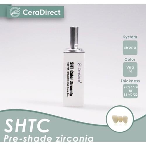 SHTC pre-shaded dental zirconia vita16 color Sirona cerec mono L (20/19) (5 pieces)