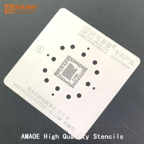 BGA Reballing Stencil Steel mesh for Android CPU MT6735V MT6737V MT6753V MT6750V MT6755V Heating Reball Tin Net Template