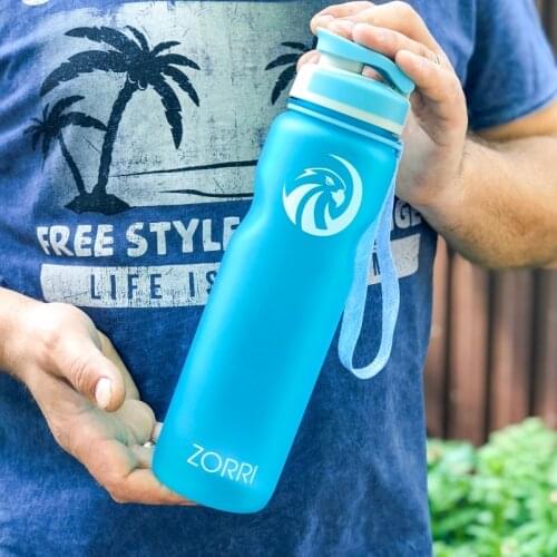 ZORRI Sport Water Bottles Portable Gym anti-fall Leak-proof Yoga Outdoor Travel Bicycle Camping Dring Bottles 600/ 800/ 1000ML
