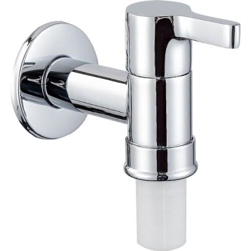 High Quality Solid Brass Chrome Washing Machine Faucet Outdoor Garden Tap 1/2" Thread Wall Mount Bibcock