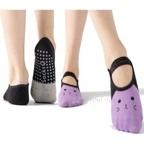 Women Anti-slip Yoga Socks Breathable Silicone Non-slip Socks Ladies Ventilation Ballet Dance Gym Fitness Pilates Grip Socks