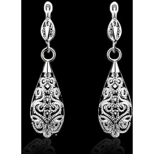 Pendientes silver-plated jewelry mujer earrings brincos plata long orecchini oorbellen women jewelry hoop 151
