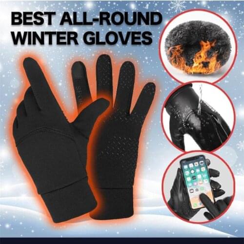 Winter Outdoor Sport Warm Gloves Resistant Water Wind Snow Dual-layered Touch Screen Gloves Men Women Warming Clothes