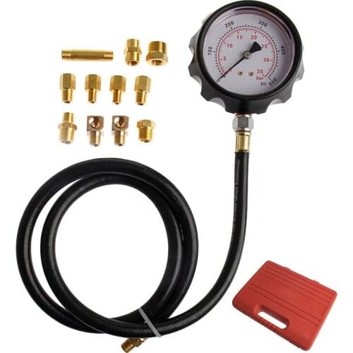 1 Set Car Fuel Pressure Testers Auto Car Wave Box Cylinder Pressure Meter Oil Pressure Tester Gauge Diagnostic Service Set Tools
