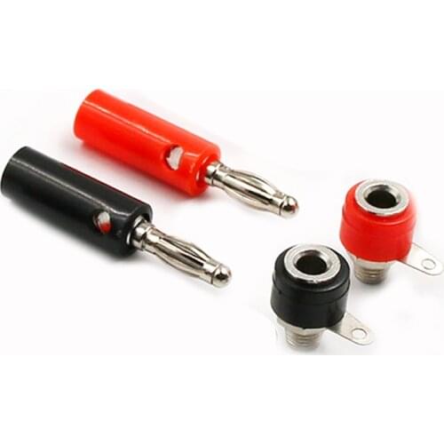 1set Male And Female 4mm Banana Plug Male And Female To Insert Connector Banana Pin DIY Model Parts