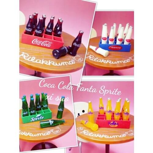 1set=13pcs 1/12 Scale Miniature Food Scene Model for blyth,bjd doll Toy Mini Drinks Dollhouse Classic Toys