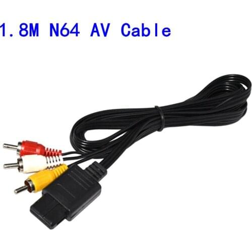 100PCS 1.8M AV Game Cable For Super Nintendo64 N64 For GameCube For SNEC With 3*RCA Cable