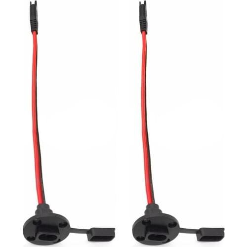 2pcs 12AWG With Screws Cable Solar Panel Car Battery Sidewall Port Portable Weatherproof Motorcycle Connector SAE Socket Plug