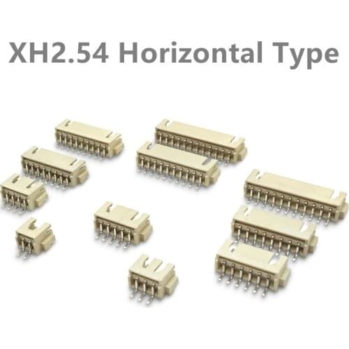 20pcs SMD XH2.54mm Pitch Horizontal type Socket Male female Wire Connector 2p/3/4/5/6/7/8/9/10/11/12P