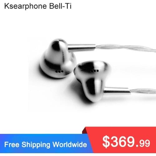 2020 New Ksearphone Bell-Ti 3.5mm DJ Bass HIFI Metal Earphone 15mm Dynamic Driver Ks Earphone Headset Flagship HiFi Earbud
