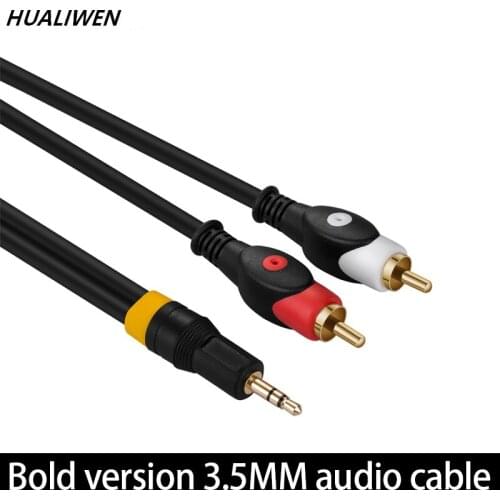 3.5 one-to-two audio cable 3.5-to-double lotus head AV cable computer speaker cable