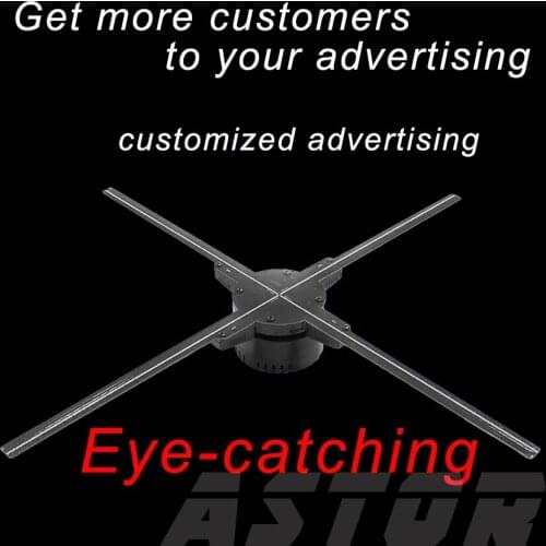 Hot sale 65cm 3D hologram display wifi bluetooth 3D LED Fan 3D holographic advertising light holographic fan customized