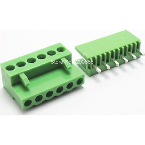 3.96mm pitch 6pin Terminal plug type 300V 10A connector pcb screw terminal block connector