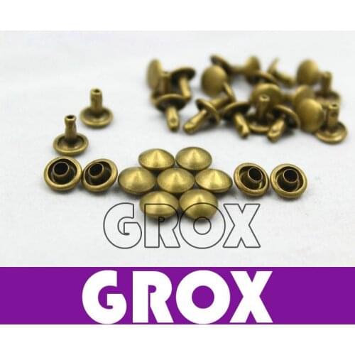 7*6mm Antique Brass Bronze Conical Rapid Rivet Studs Punk Rock Rivets Nailheads Spike Free Shipping Wholesale High Quality