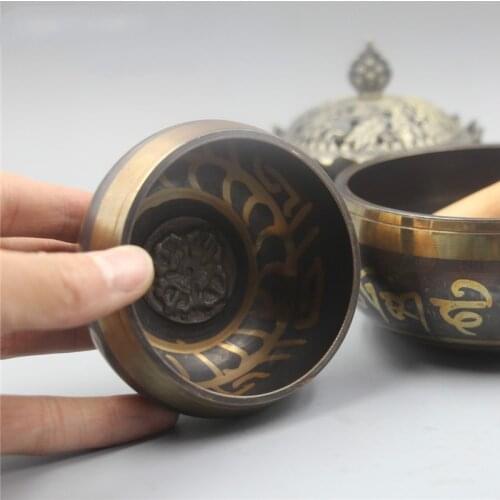 8CM Tibetan Bowl Singing Bowl Decorative-wall-dishes Home Decoration Decorative Wall Dishes Tibetan Singing Bowl
