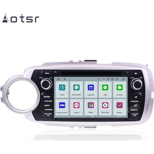 AOTSR 2 Din Car Radio Coche Android 10 For Toyota Yaris 2012 - 2015 Central Multimedia Player GPS Navigation 2Din DSP Autoradio