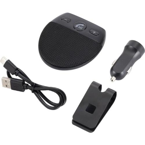 Car Wireless Bluetooth V5.0 Speakers Car Kit with Microphone for Visor Wireless In-car Speakerphone Kit Car Accessories