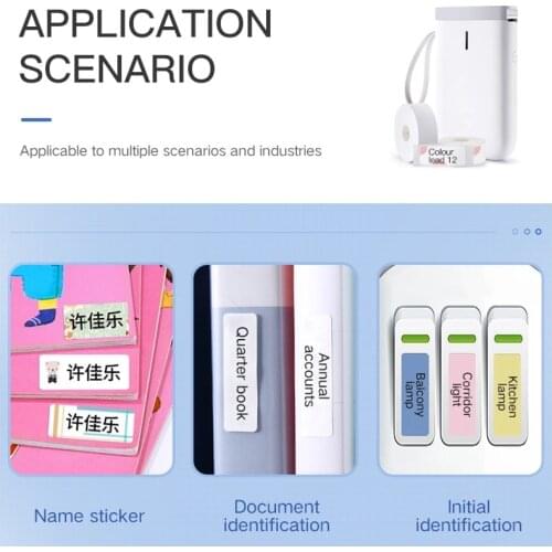 Nimbot d11 Wireless tag printer Handheld Pocket labels bluetooth printer thermal label printer Home printer(4 Rolls label)