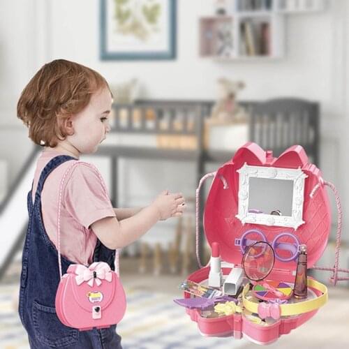 Kids Simulation Kitchen Tableware Doctor Makeup Party Ice Cream Shoulder Bag Toy Pretend Play Gift Educational Toys