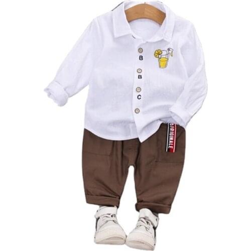 New Baby Boy Cartoon Clothes Spring Autumn Children T Shirt Pants 2Pcs/sets Infant Kids Fashion Toddler Letter Cotton Tracksuits
