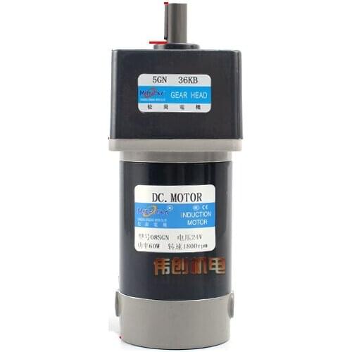 DC12V 24V 90V 180V 60W DC gear reducer motor, forward and reverse, adjustable speed, high torque
