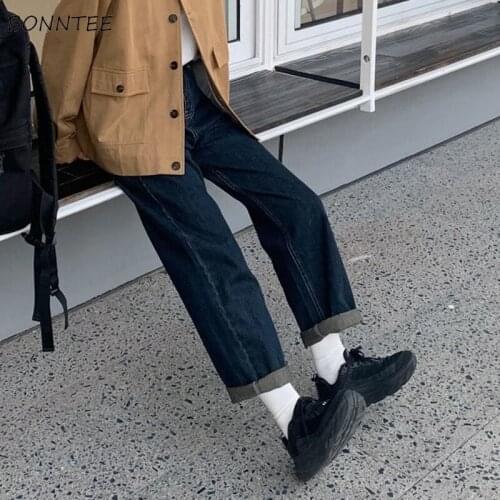 Jeans Women Straight Loose Leisure Japanese Style Simple Pocket All-match Streetwear BF Unisex Spring Autumn Harajuku College