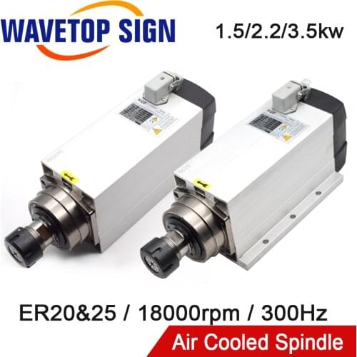 HQD CNC Spindle 1.5kw 2.2kw 3kw Air Cooled Spindle Motor 220V 380v ER20 wood lathe spindle For CNC Milling Router Machine tools