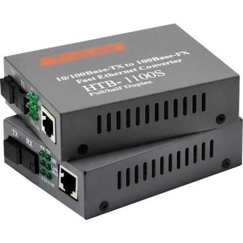1 pair HTB-1100S A/B 25KM SC netLINK 10/100Mbps Single-mode Single-fiber WDM Fiber Media Converter A 1310nm-TX, B 1550nm-TX