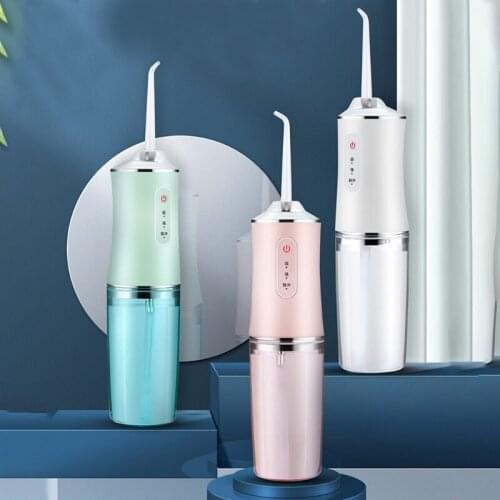 240ml Portable Electric Oral Irrigator Water Flosser 3 Modes Waterproof USB Rechargeable Teeth Cleaner Dental Flusher for Home