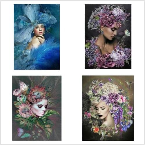 Kexinzu Full Square Round Drill Diamond Painting Cartoon Girl 5D DIY Diamond Embroidery Mosaic Picture Wall Art Decor