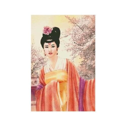 Chinese Classical Beauty Top Quality Ancient Embroidery Needlework 14CT Unprinted Cross Stitch Kits DIY Art Handmade Home Decor