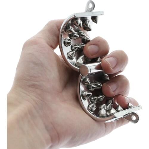 BDSM Penis Torture Cock Ring SHARP 4 ROWS Scrotum Pendant Male Chastity Device chastity Spiked Penis Rings Male Torture Sex Toys
