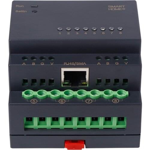 Zq Smart Home Lighting Controller Programmable 8-Way Network RS485 Serial Port Relay Module
