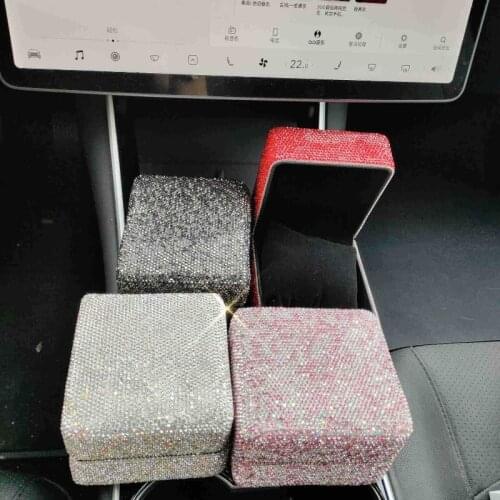 Watch box high-end PU leather watch display box packaging cute diamond gift box clamshell watch jewelry storage packaging box