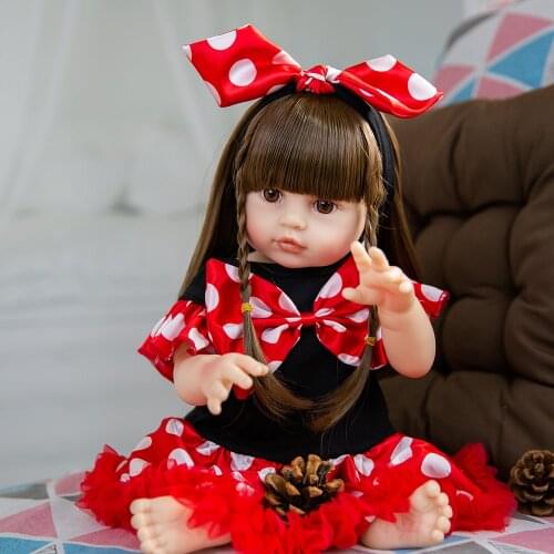 New Lovely Princess Dolls 22 Inch Lifelike Newborn Toddler Silicone Dolls Toy Kids Playmate Birthday Gift