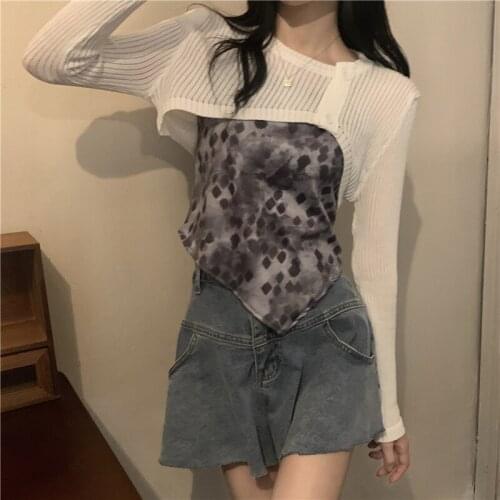 Summer 2021 irregular outer wear halter vest