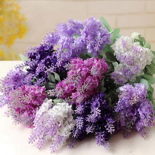 Hot Artificial Lavender Silk Flower Bouquet Wedding Home Party DIY Decor 10 Heads