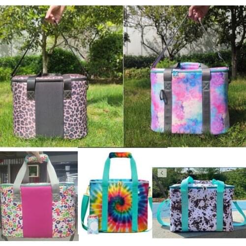 Multi Leopard Tie Dye Cutest Insulted Cooler Totes Large Capacity Picnic Food Storage Cooler Portable Lunch Bag Shoulder Handbag