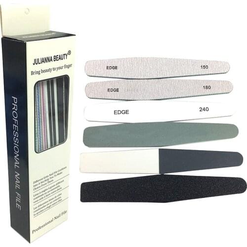 6Pcs Per Box Nail File Kit Double Sided Nail Files Block Sponge Grit Sanding Pedicure Manicure Nail Care Nail Art Beauty Tools