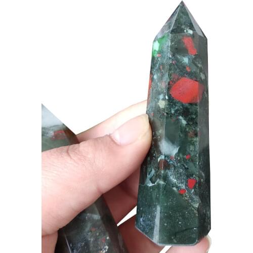 Natural blood stone hand polished crystal ball energy healing