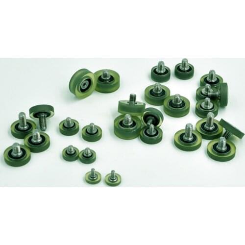 Plyurethane pulley import machinery conveyor belt pulley plastic bearing rubber pulley (12x3-M3x4) 10pcs/lot