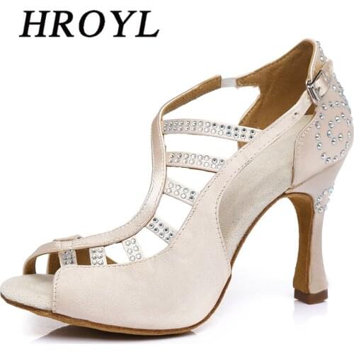 Professional Latin Dance Shoes For Women 2021 New Salsa High Heels Ballroom Dancing Shoes Girls Tango Performance Heeled HROYL