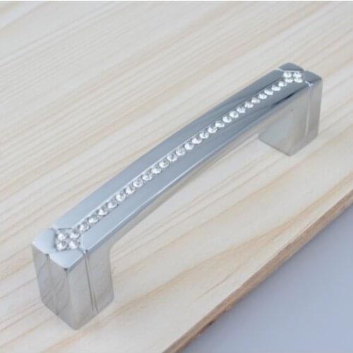 96mm k9 crystal drawer cabinet pull knob glass diamond silver gold dresser cupboard fashion deluxe modern furniture door handles