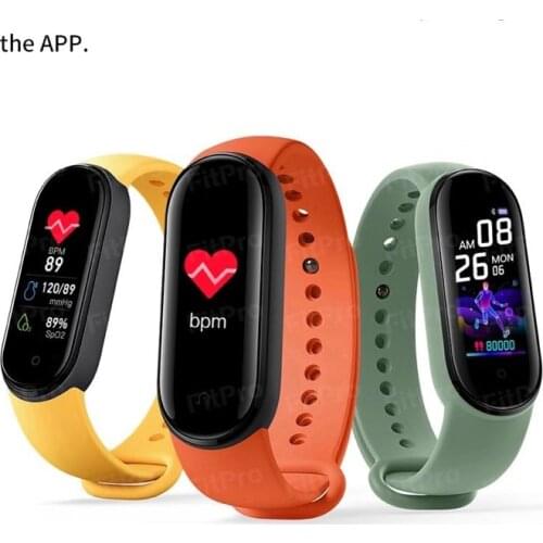 M5 Smart Watch Bluetooth Sport Fitness Tracker Heart Rate Monitor Smart Bracelet Waterproof Women Men Wristwatch Pedometer