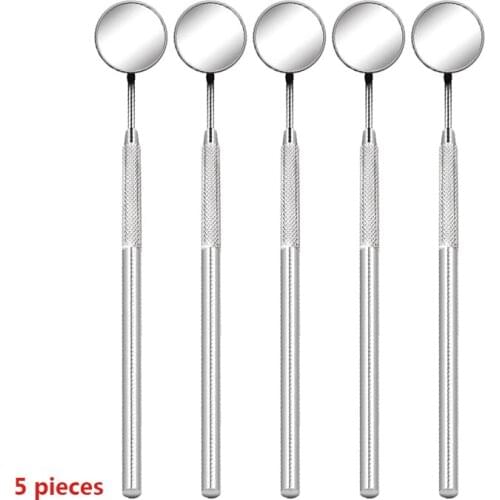 Stainless Steel Dental Mirror 5 Pieces Dentist Mirror Dental Mouth Mirror Dentistry Instruments Dentist Products Teeth Whitening