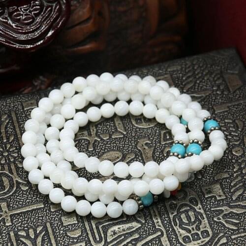 High Quality White color Necklace Christmas Charms Natural Round Tiger Eye Amazonite Garnet Agates