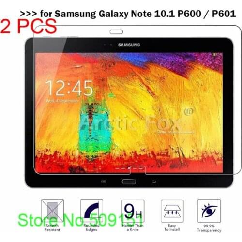 2 PCS 9H Premium Tempered Glass For Samsung Galaxy Note 10.1 2014 Edition P600 / P601 SM-P600 Toughened Protective Screen film