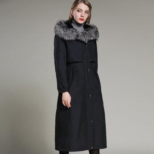 Winter Rex Rabbit Liner Coat Women Real Fur Parka Long Jacket Abrigos Mujer Invierno 2020 JHL-058 YY926