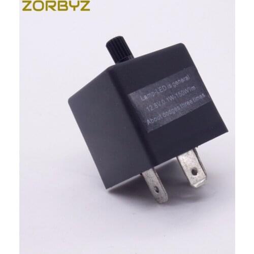 ZORBYZ New 12V 3 Pin Adjustable LED Flasher Relay Car Turn Signal Indicator Blinker Light
